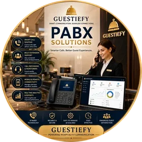 Guestiefy PABX Solutions — smart call routing, multi-extension support, call recording and analytics