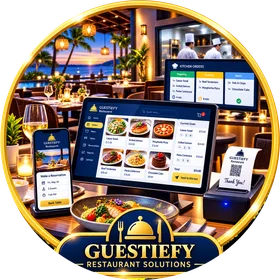 Guestiefy Restaurant Solutions — reservations, menu ordering, kitchen order screen and receipt printing